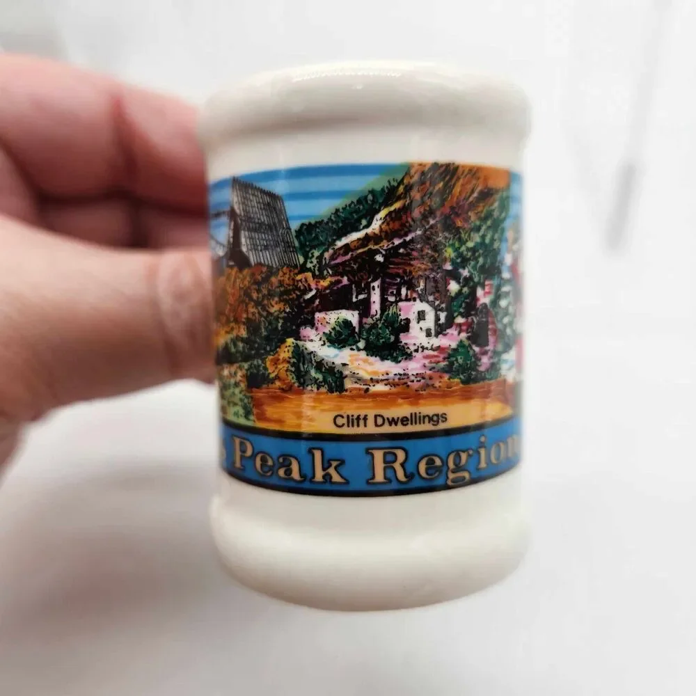 Set of 2 PIkes Peak CO Shot Glasses Colorado Summit House Air Force Academy